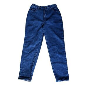 Bongo Dark Wash Vintage 90s High Rise Straight Leg Mom Jeans Size 11 USA Made